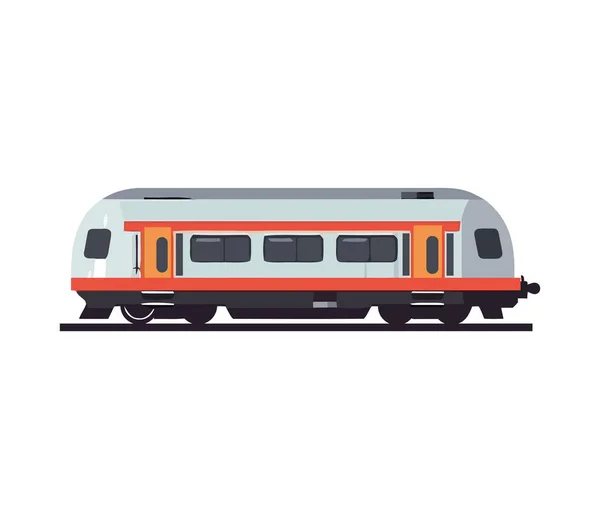 Métro Train Passager Icône Transport Isolé — Image vectorielle
