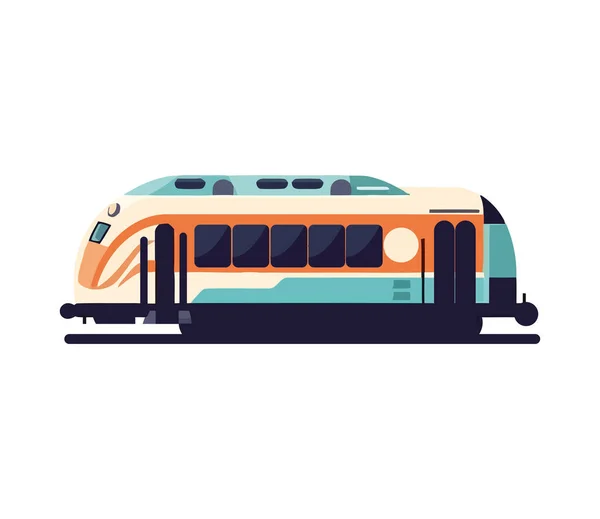 Vector Illustration Flat Train Icon Isolated — Stock Vector