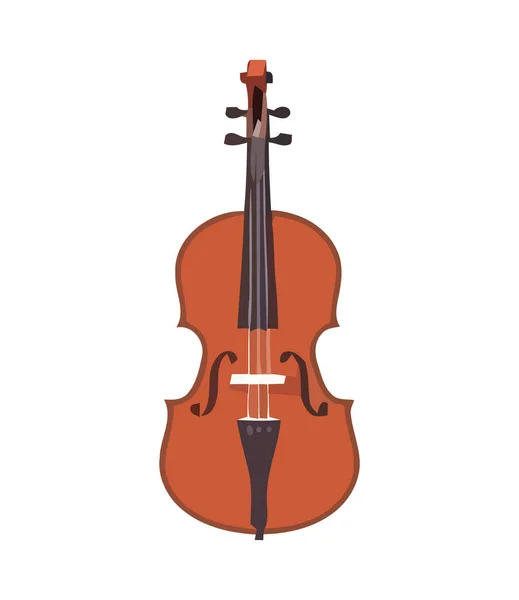 Instrumento Cuerda Musical Icono Violín Aislado — Vector de stock