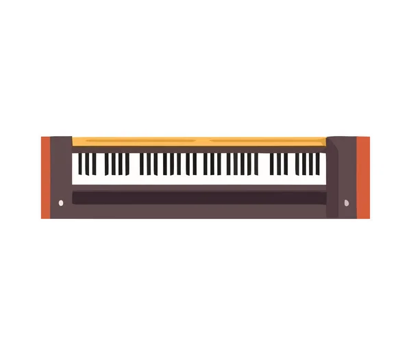 Zongora Kulcs Szimfónia Játszik Zenei Ikon Elszigetelt — Stock Vector