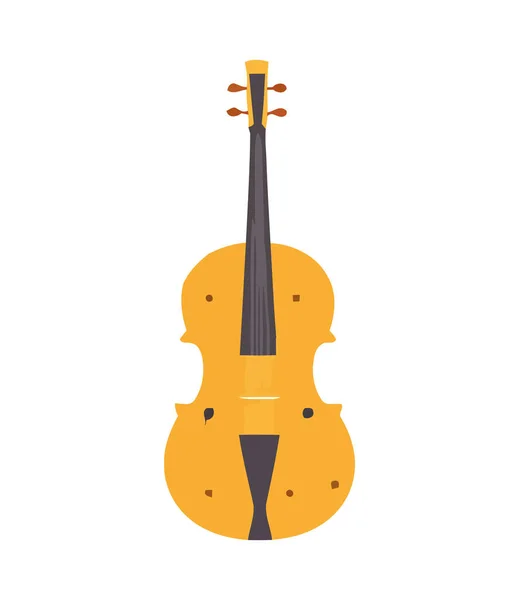 Klassische Instrumentenmusik Geige Ikone Isoliert — Stockvektor