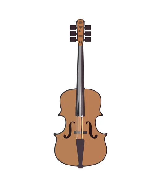 Violin Musical Instrument Icon Isolated — Vector de stock