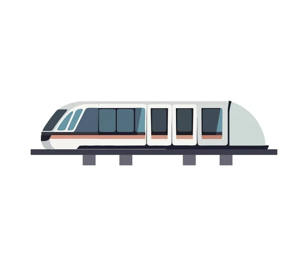 High Speed Passenger Train Transports Icon Isolated — Stock Vector