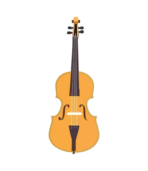 Violín Instrumento Clásico Icono Armonioso Aislado — Vector de stock