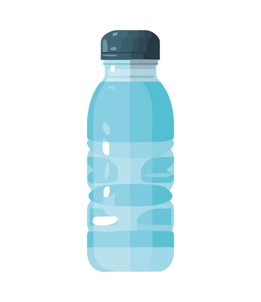 Rinfresco Acqua Bottiglia Plastica Purificata Icona Isolata — Vettoriale Stock