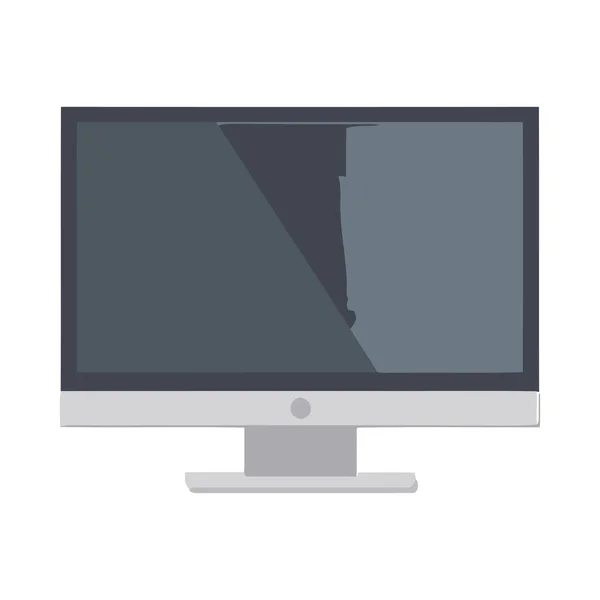Monitor Computadora Tecnología Comunicación Icono Aislado — Vector de stock