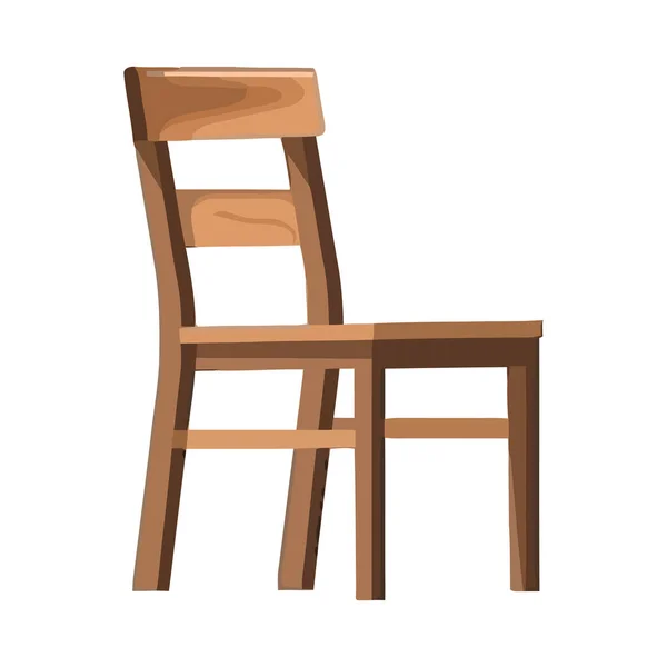 舒适的木椅 古式设计图标隔离 — 图库矢量图片