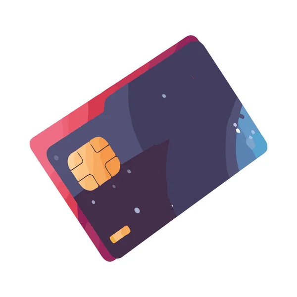 Online Shopping Mit Kreditkarte Modernes Banksymbol Isoliert — Stockvektor