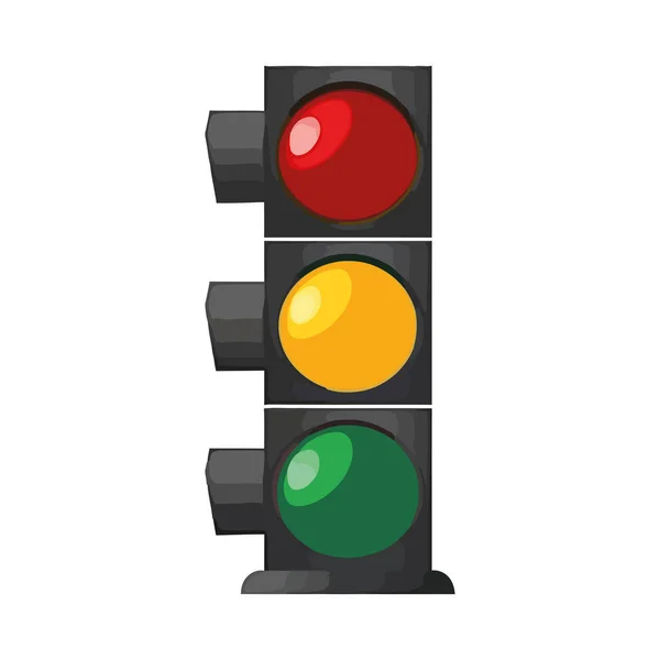 stock vector controls traffic at crossroad junction icon isolated