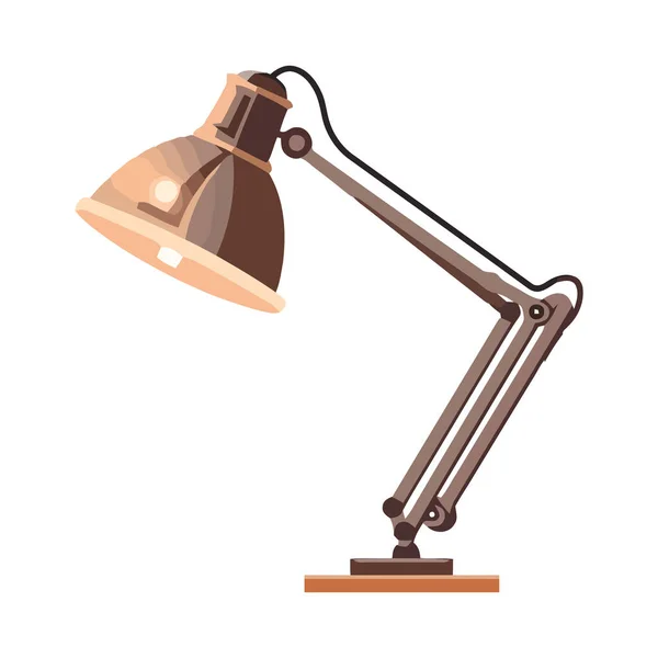 Lumineux Ancienne Icône Lampe Isolé — Image vectorielle