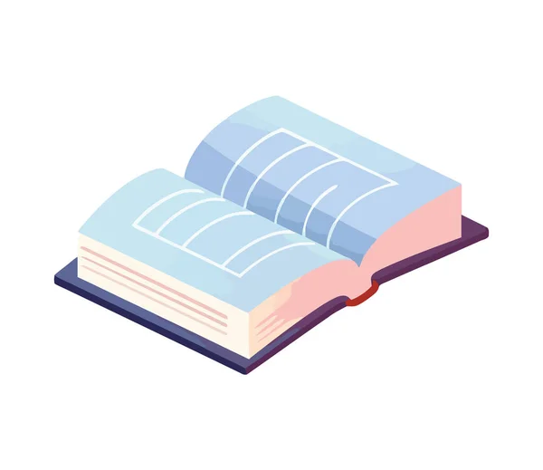 Aprender Icono Educación Libro Texto Aislado — Vector de stock