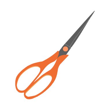 Keskin metal makas simgesi izole edildi