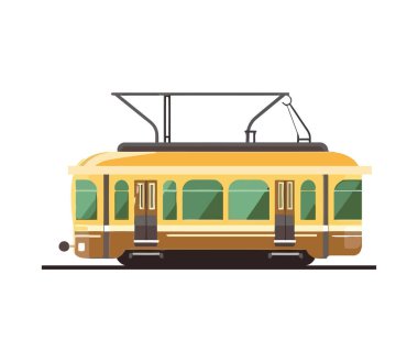 ulaşım tramvay simgesi izole edildi