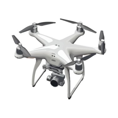 Uçan İHA uçan film simgesi izole edildi