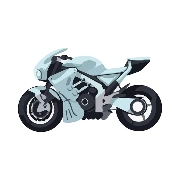 Extremo Fuera Carretera Icono Motocicleta Aislado — Vector de stock