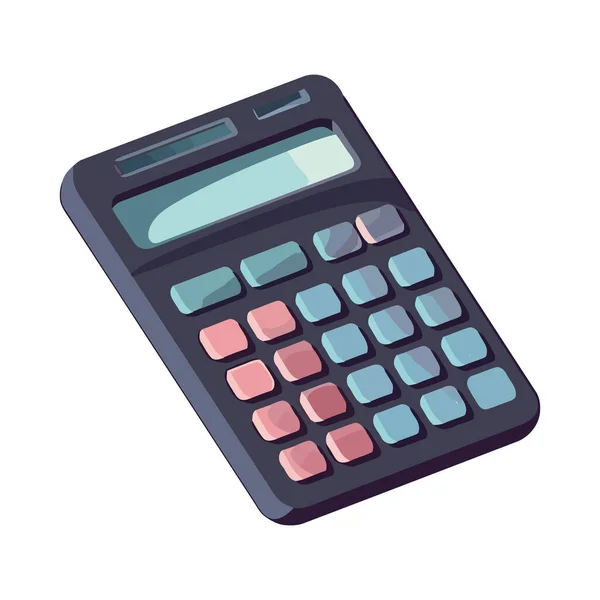 Calculadora Simbolizando Finanças Ícones Matemáticos Isolados — Vetor de Stock