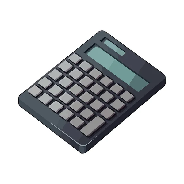 Icona Dell Apparecchiatura Finanziaria Calcolatrice Isolata — Vettoriale Stock