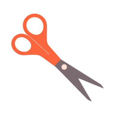 Keskin metalik makas kesme aracı simgesi izole