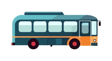 Tur otobüsü seyahat simgesi izole