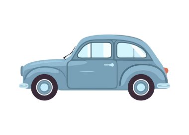 Klasik araba simgesi hız yolculuğu eğlence izole