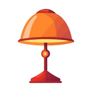 Parlak lamba aydınlatma dekor simgesi izole