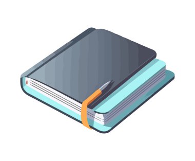 Ders kitabı simgesi izole edilmiş biçimi okunuyor