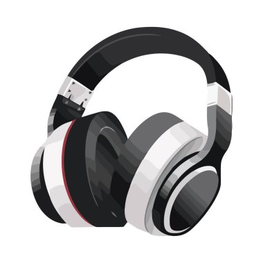 Modern vektör kulaklıkları dinleme teknolojisi simgesi izole edildi