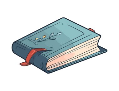 İzole edilmiş eski ders kitabı simgesi okuyarak tarih öğreniliyor