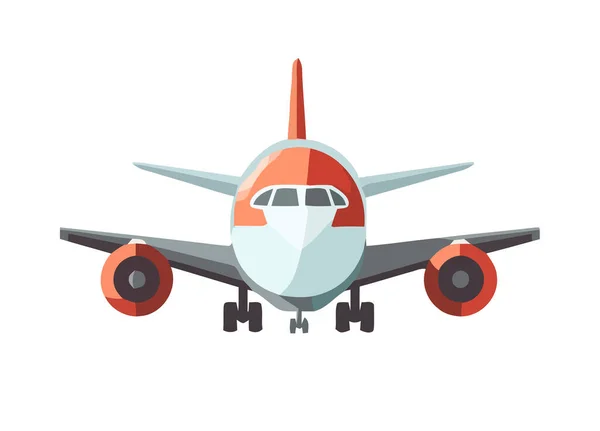 Icône Avion Commercial Excès Vitesse Isolé — Image vectorielle