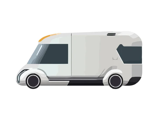分離貨物アイコンを提供するトラックの側面図 — ストックベクタ