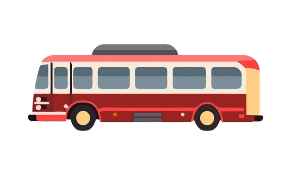 Tour Busz Közlekedési Jármű Ikon Elszigetelt — Stock Vector