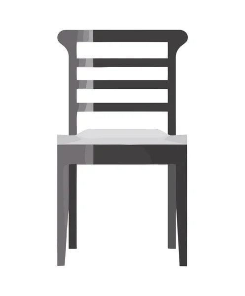 Cadeira Confortável Ícone Madeira Isolado — Vetor de Stock