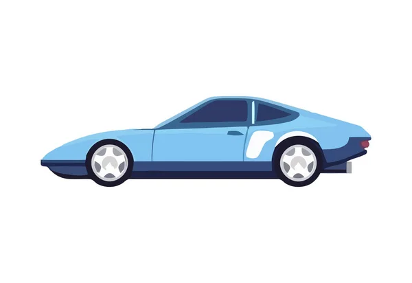 Luxusní Sportovní Auto Jízdy Ikonou Rychlosti Izolované — Stockový vektor