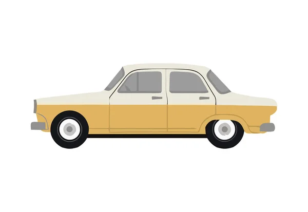 Ikon Transportasi Mobil Vintage Terisolasi - Stok Vektor