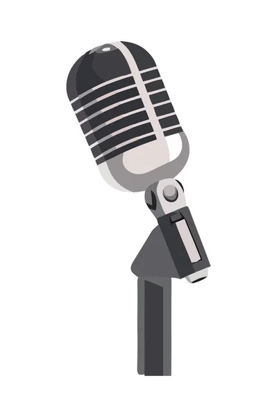 Microphone Singer Performs Icon Isolated — Stock Vector