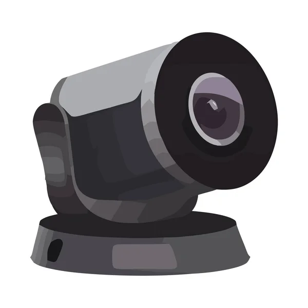 Technology Camera Symbolizes Security Equipment Icon Isolated — Stock Vector