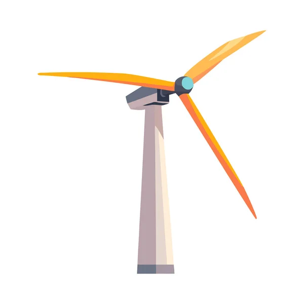 Torneado Turbina Eólica Icono Electricidad Sostenible Aislado — Vector de stock