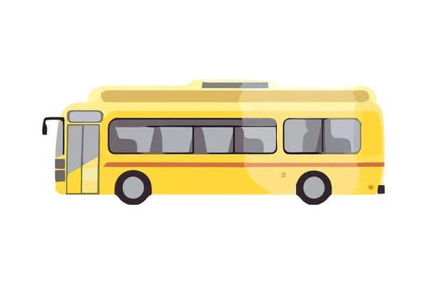 Tour Bus Jaune Icône Aventure Isolé — Image vectorielle