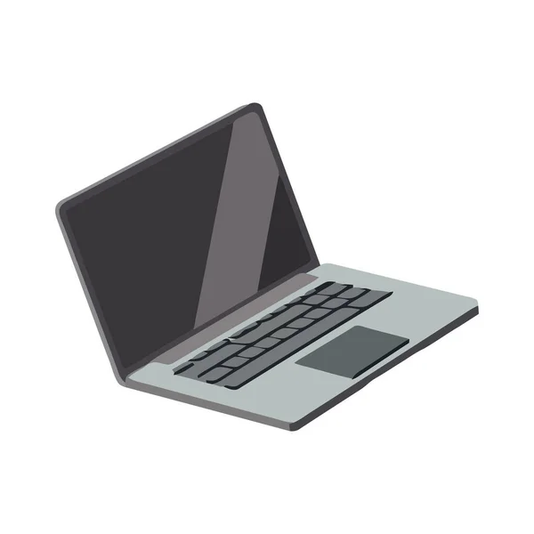 Moderne Laptop Technologie Geïsoleerd Pictogram — Stockvector