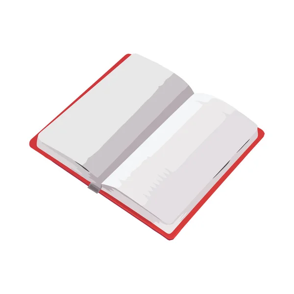Folha Branco Ícone Livro Moderno Isolado — Vetor de Stock