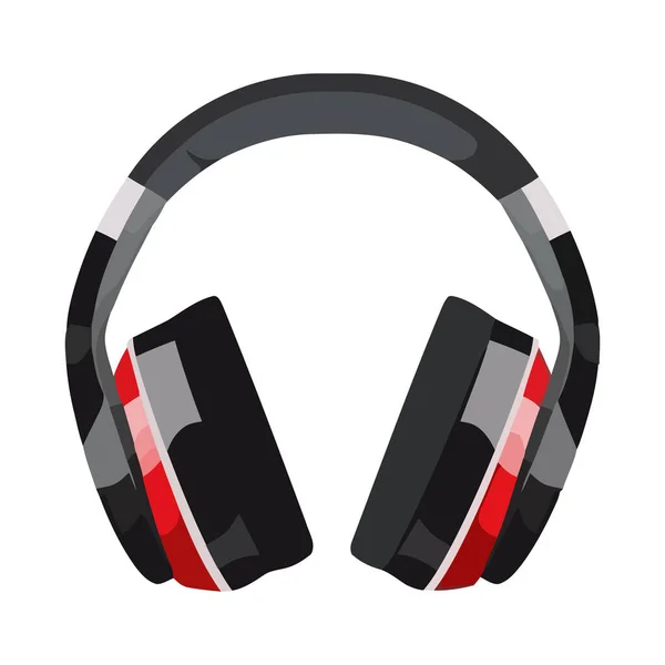 Ikona Zestawu Słuchawkowego Słuchanie Ikony Muzyki Izolowane — Wektor stockowy