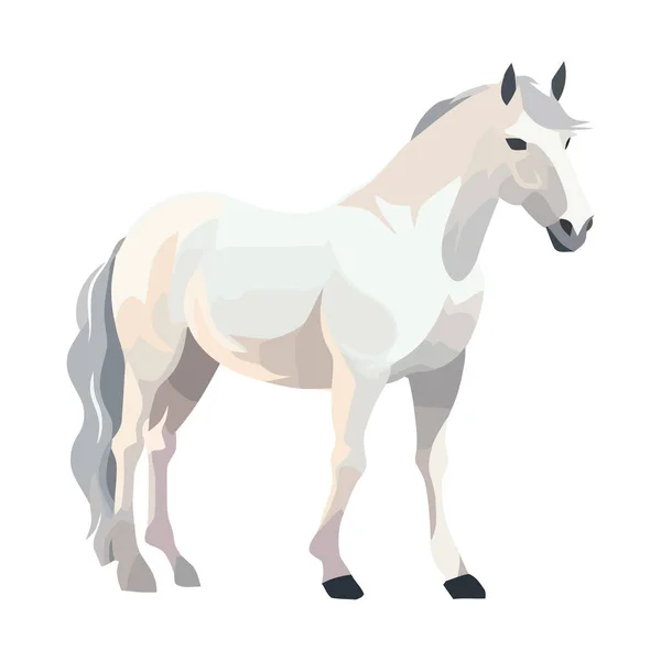 Кінь Тварина Ферма Значок Ізольовані — стоковий вектор