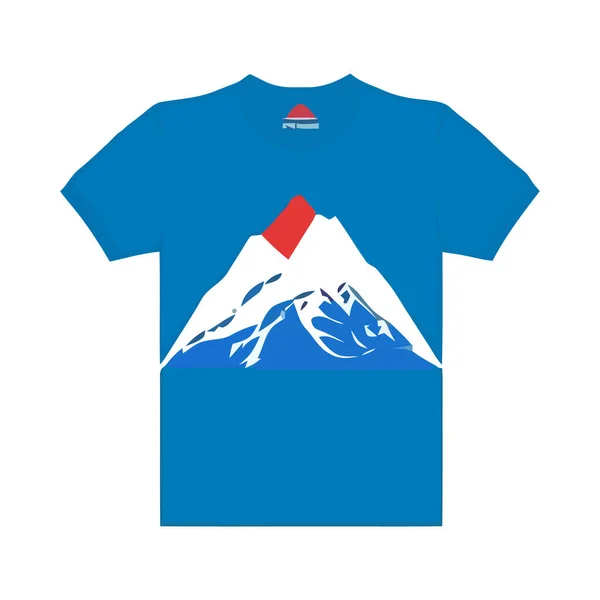 Adventure Winter Mountain Shirt Icon Isolated — Stock Vector