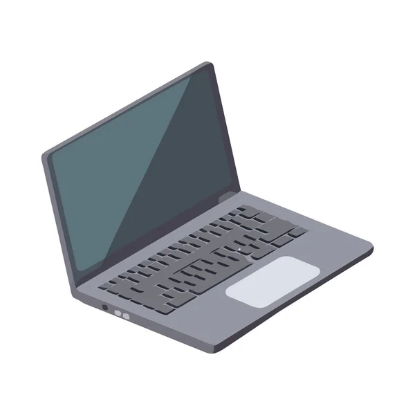 Moderne Technologie Laptop Kommunikationsikone Isoliert — Stockvektor