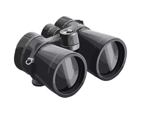 Binoculares Icono Equipo Óptico Aislado — Vector de stock