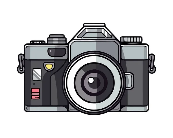 Antike Ausrüstung Fotografie Kamera Ikone Isoliert — Stockvektor