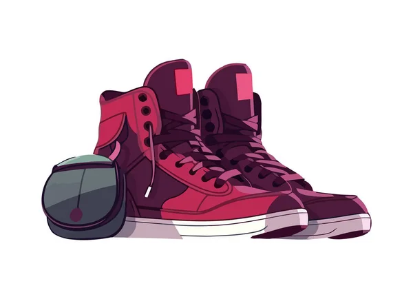 Sports Shoe Fashion Design Vector Illustration Icon Isolated — Stock Vector