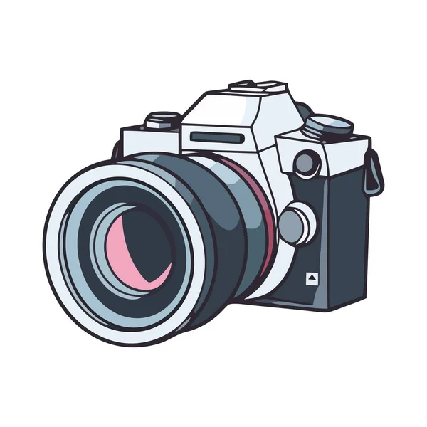 Fotografen Ausrüstung Technologie Kamera Ikone Isoliert — Stockvektor