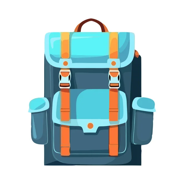 Adventure Backpack Symbolizes Successful Exploration Icon Isolated — Stock Vector
