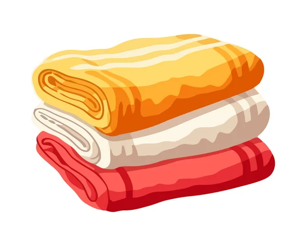 stock vector Stack of towels icon isolated